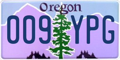 OR license plate 009YPG
