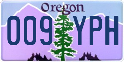 OR license plate 009YPH