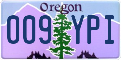 OR license plate 009YPI