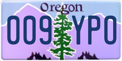 OR license plate 009YPO