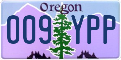 OR license plate 009YPP