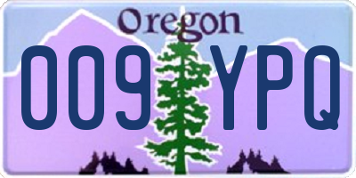 OR license plate 009YPQ