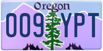 OR license plate 009YPT
