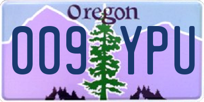 OR license plate 009YPU