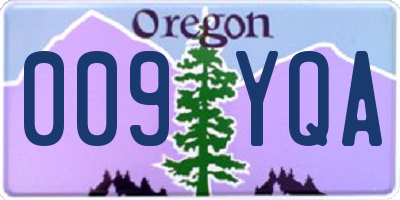 OR license plate 009YQA