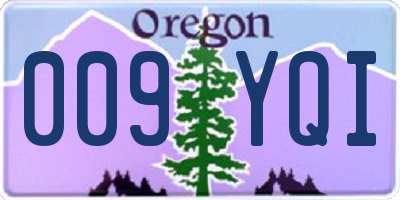 OR license plate 009YQI