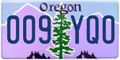 OR license plate 009YQO