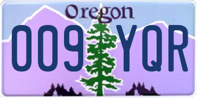 OR license plate 009YQR