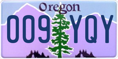 OR license plate 009YQY