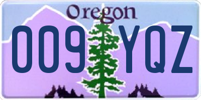 OR license plate 009YQZ