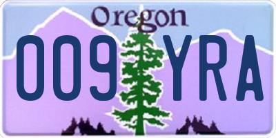 OR license plate 009YRA