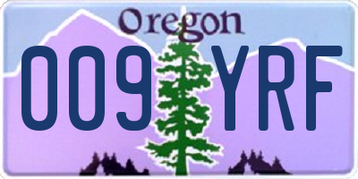 OR license plate 009YRF