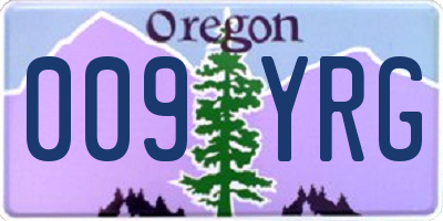 OR license plate 009YRG