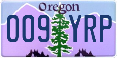 OR license plate 009YRP