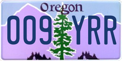 OR license plate 009YRR