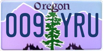 OR license plate 009YRU