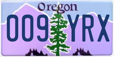 OR license plate 009YRX