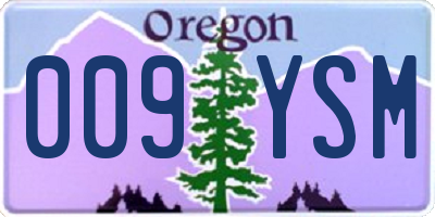 OR license plate 009YSM