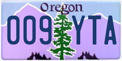 OR license plate 009YTA