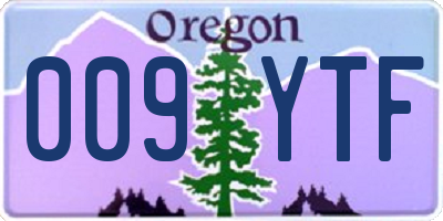 OR license plate 009YTF
