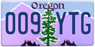 OR license plate 009YTG