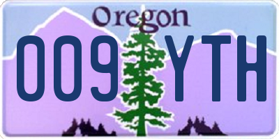 OR license plate 009YTH