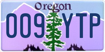 OR license plate 009YTP