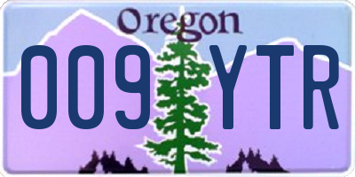 OR license plate 009YTR