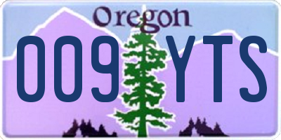 OR license plate 009YTS
