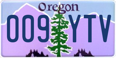 OR license plate 009YTV