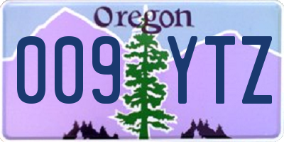 OR license plate 009YTZ
