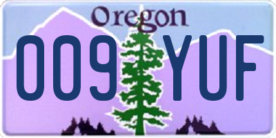 OR license plate 009YUF