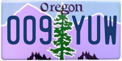 OR license plate 009YUW