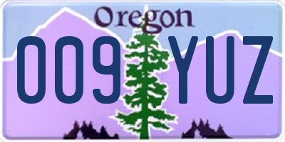 OR license plate 009YUZ