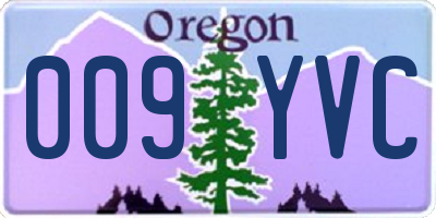 OR license plate 009YVC