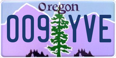 OR license plate 009YVE
