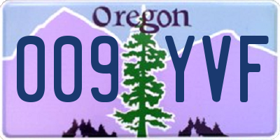 OR license plate 009YVF