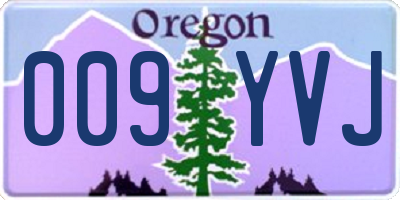 OR license plate 009YVJ