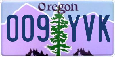 OR license plate 009YVK