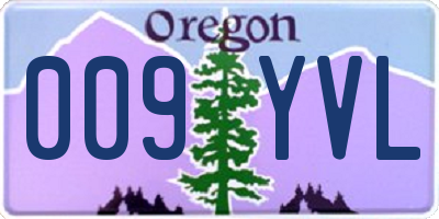 OR license plate 009YVL