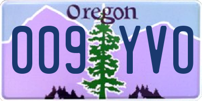 OR license plate 009YVO