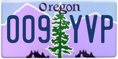 OR license plate 009YVP