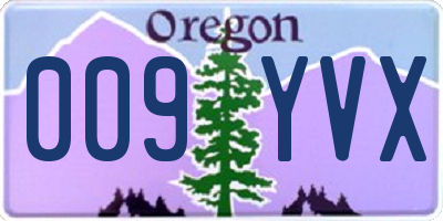 OR license plate 009YVX