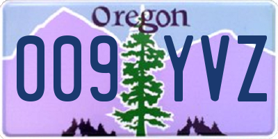 OR license plate 009YVZ