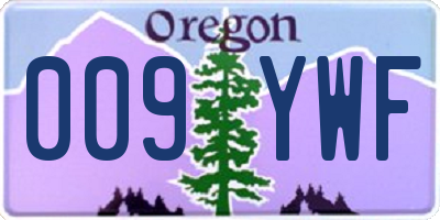 OR license plate 009YWF