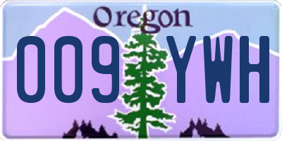 OR license plate 009YWH