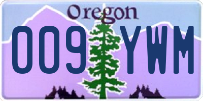 OR license plate 009YWM