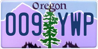 OR license plate 009YWP