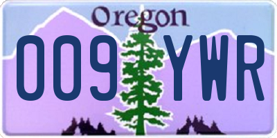 OR license plate 009YWR