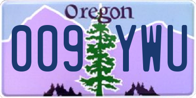 OR license plate 009YWU